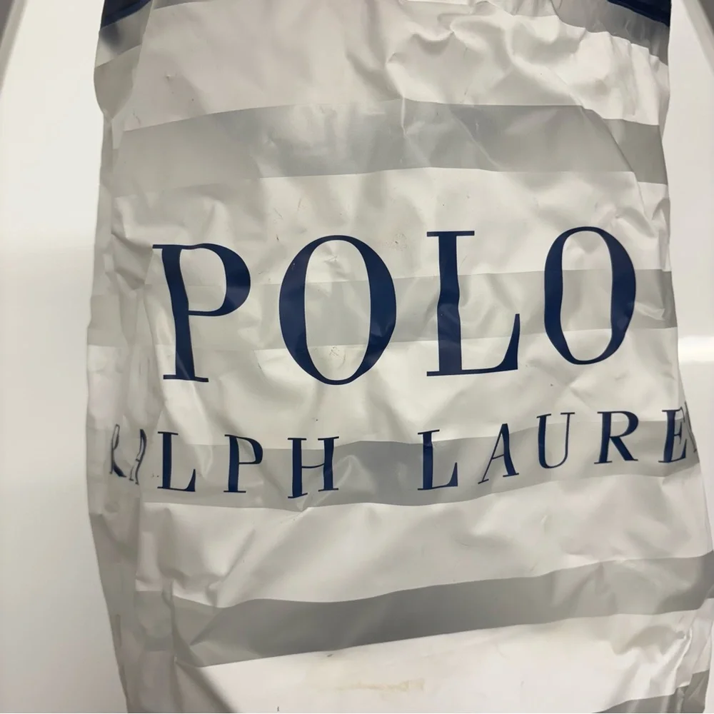 Polo by Ralph Lauren Striped Duffel Bag - White and Navy